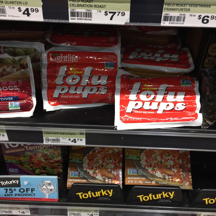 Vegan user review of New Leaf Community Markets in Santa Cruz. #tofudogs