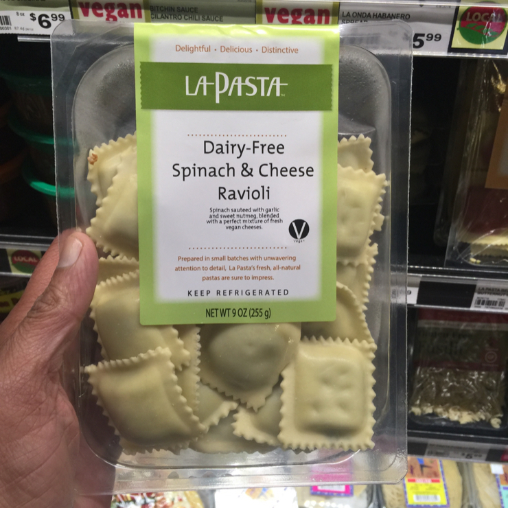 Vegan user review of New Leaf Community Markets in Santa Cruz. Vegan #ravioli for $5.99 at #NewLeaf