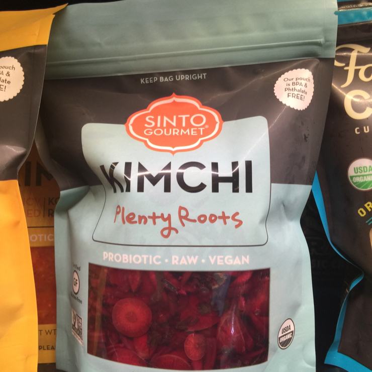 Vegan user review of New Leaf Community Markets in Santa Cruz. Vegan #kimchi