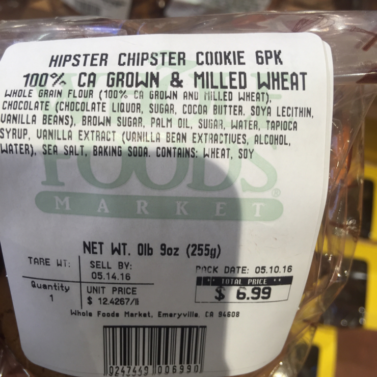 Vegan user review of Whole Foods Market in San Ramon. cookies