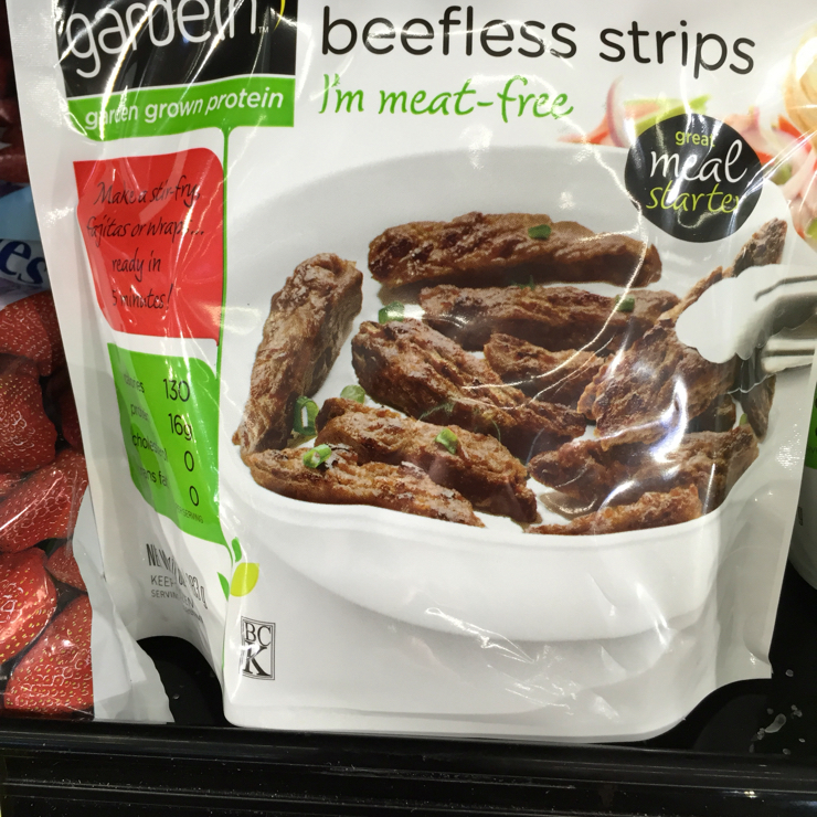 Vegan user review of Grocery Outlet in San Jose. These beef-less strips are 2.49 here. Seems like a good deal. #food #dinner #grocery