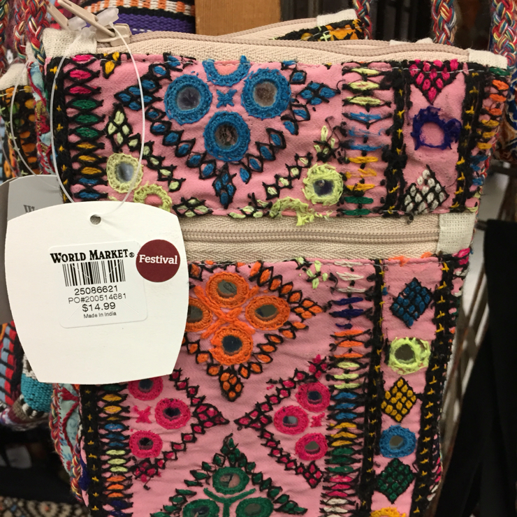 Vegan user review of Cost Plus World Market in San Jose. Cross body #purse from fabric