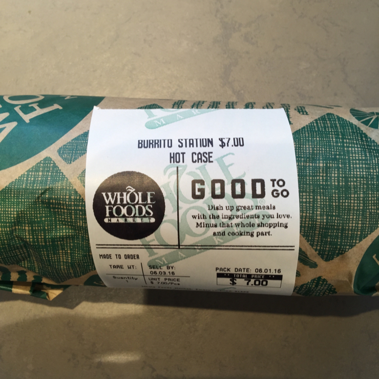 Vegan user review of Whole Foods Market in San Ramon. Vegan burrito at whole foods #food #dinner #grocery #store