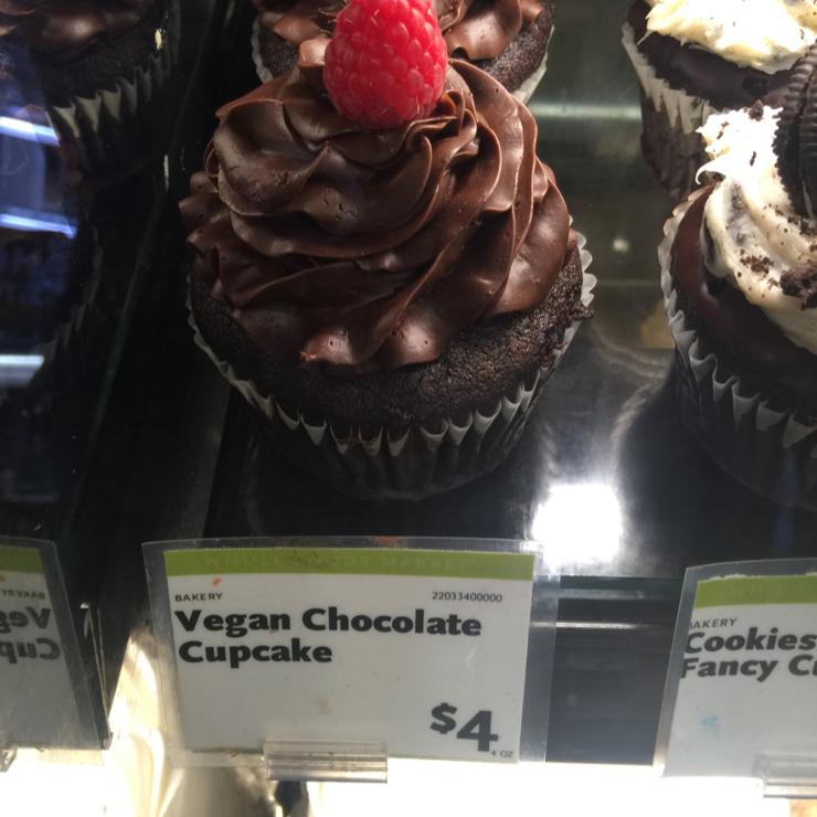 Vegan user review of Whole Foods Market in Palo Alto. Vegan chocolate cupcake.  #store #grocery #cupcake #chocolate #vegan #bakery