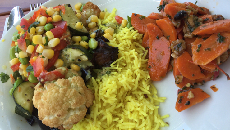 Vegan user review of Dish n Dash in San Jose. Rice with veggies, eggplant is delicious #lunch #lunch