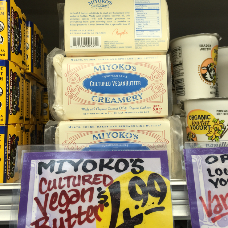 Vegan user review of Trader Joe's in Los Altos. Miyoko's vegan butter 