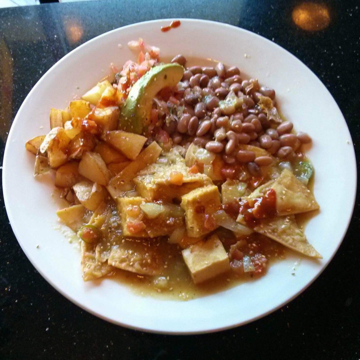 Vegan user review of Adelita's Restaurant, Bar & Taqueria in San Jose. Vegan chiaquiles