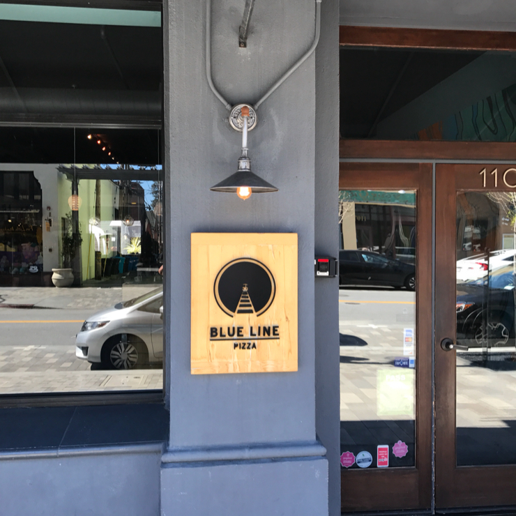 Vegan user review of Blue Line Pizza in Burlingame. 