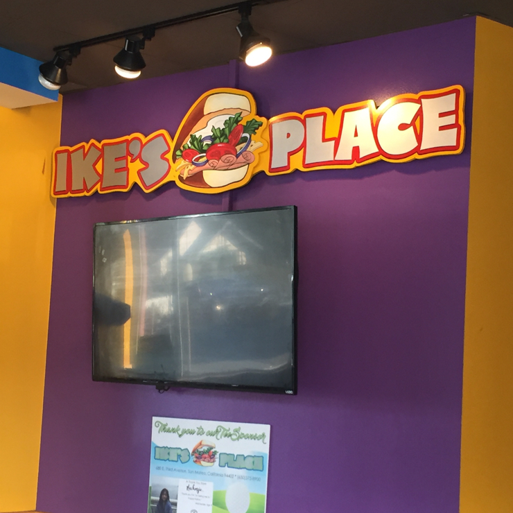 Vegan user review of Ike's Place in San Mateo. 