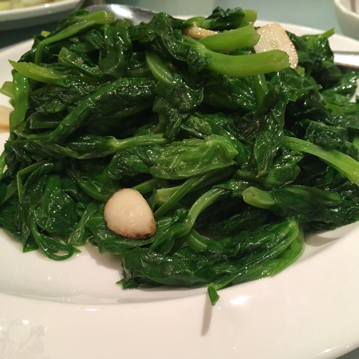 Vegan user review of Tai Pan in Palo Alto. Pea shoot with garlic on the regular menu