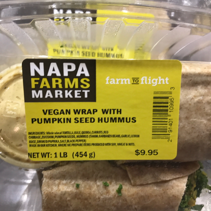Vegan user review of Napa Farms in San Francisco International Airport. 