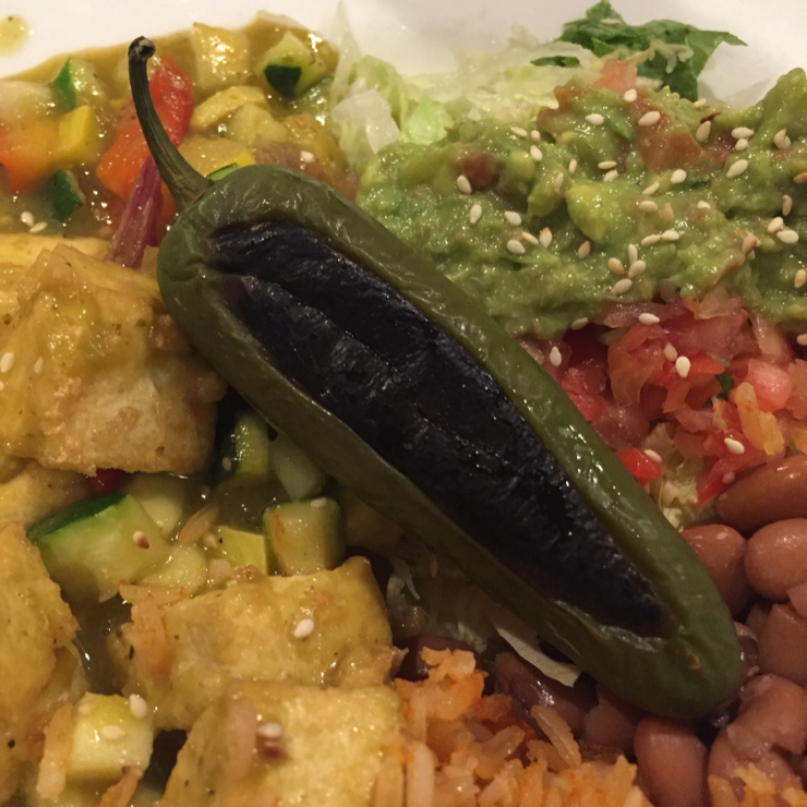 Vegan user review of Adelita's Restaurant, Bar & Taqueria in San Jose. I added the pickled jalapeño from the salsa bar. It wasn't spicy.