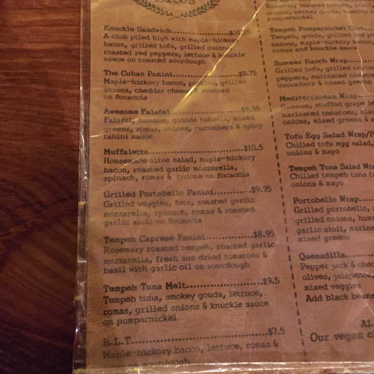 Vegan user review of End Of The Line Cafe in Pensacola. 