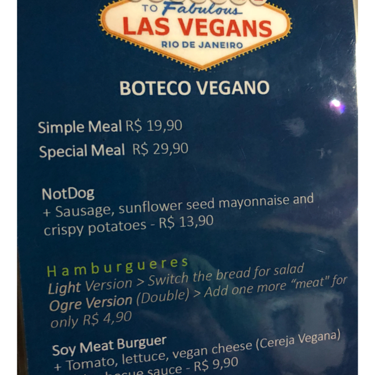 Vegan user review of Las Vegans in Rio de Janeiro. 