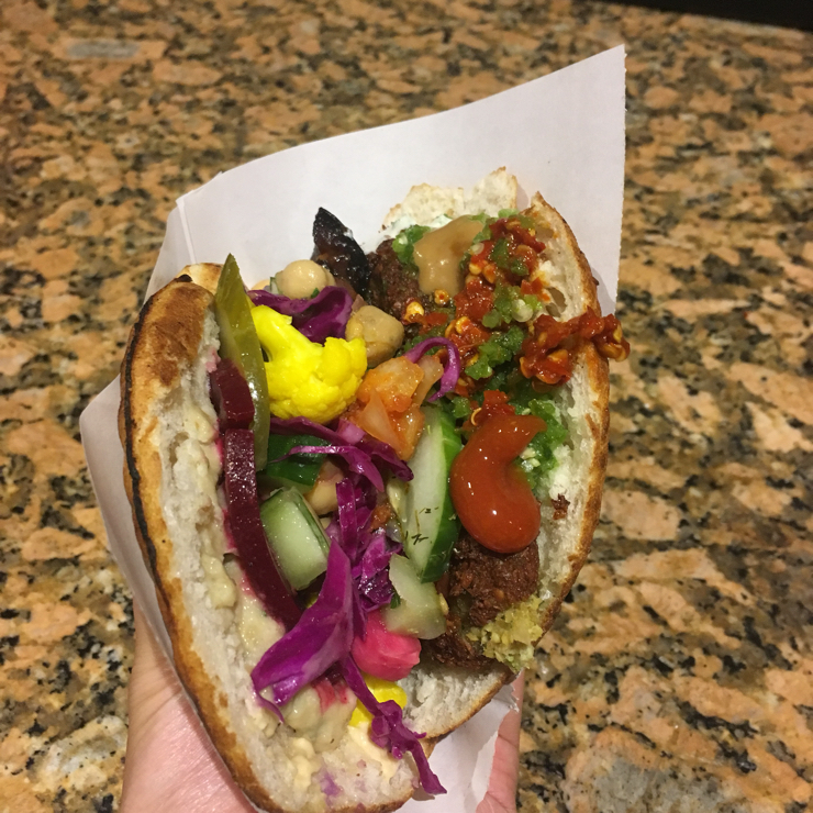 Vegan user review of Amsterdam Falafelshop in Miami. Build your own falafel with many vegan option toppings.