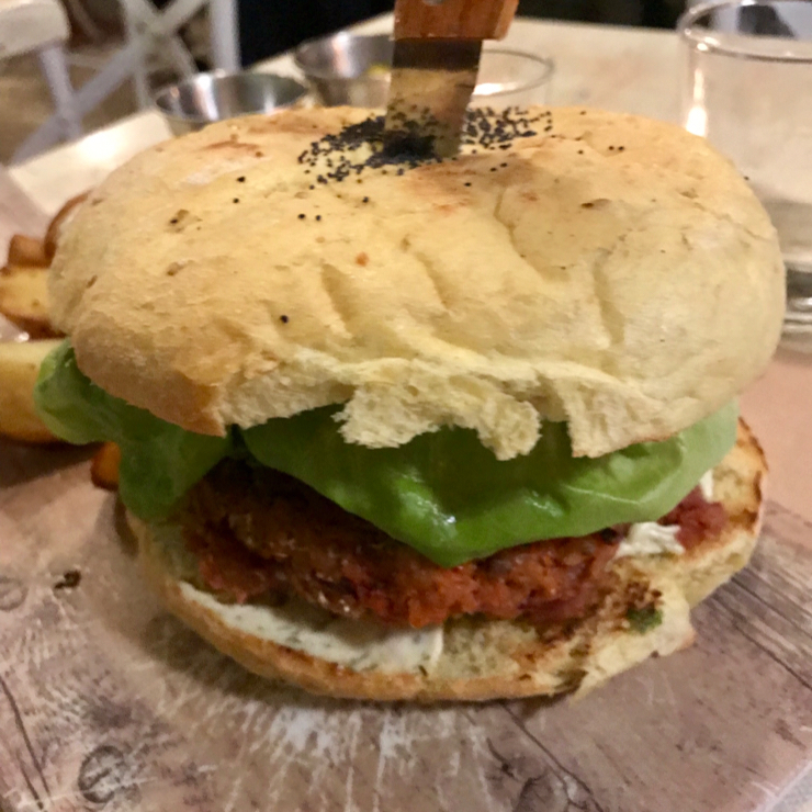 Vegan user review of VivaBurger in Madrid. This was an amazing vegan burger. Everything was made from scratch.