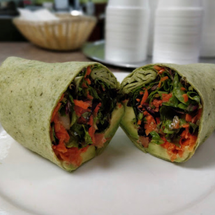 Vegan user review of Vegan and Juice in Miami. They cook different things for lunch every day; they have a special where you pick 4 items for not even $10! They have fresh juices they make in front of you. Many options for wraps, salads, desserts, & more. It’s amazing.