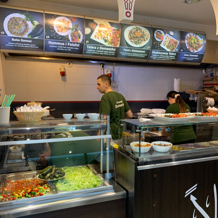 Vegan user review of Niedaleko Damaszku - Vegan restaurant. Great food. Very fresh. Note: Some items in the refrigerated case are not vegan.